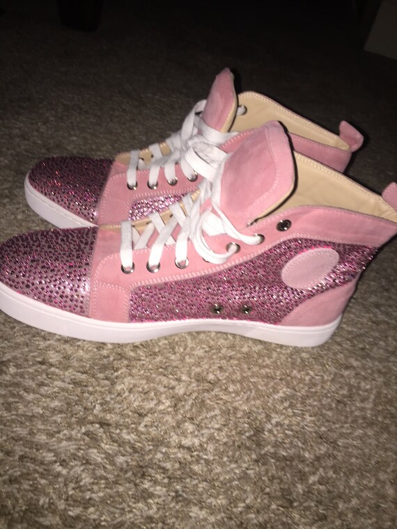pink crystal shoes