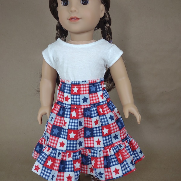 Tiered skirt for 18 inch dolls
