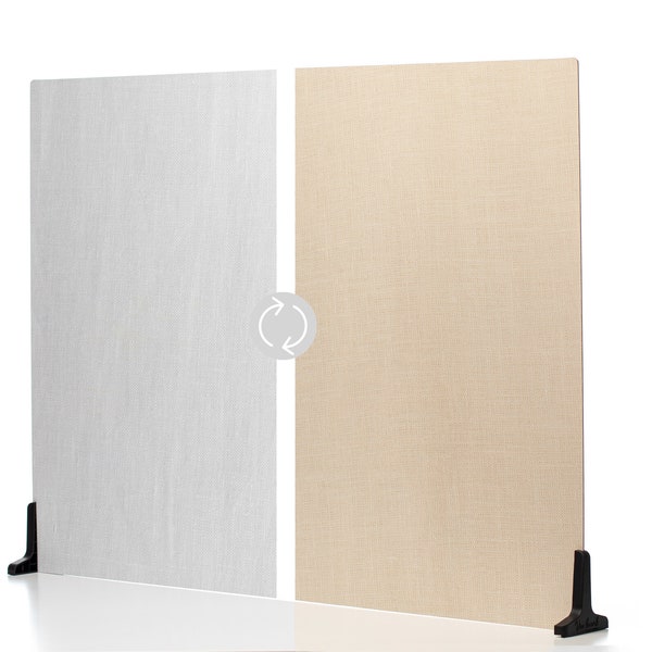 Duo Board -  Double Sided Photography Surfaces - Food & Product Photography - Duo Legs included (Linen White/Linen Cream)