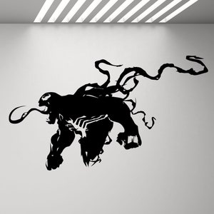 Venom Wall Decal Superhero Decor Monster Boy Poster Gift Kids Room Mural Vinyl Sticker Children Playroom Stencil Marvel Wall Art Print w742
