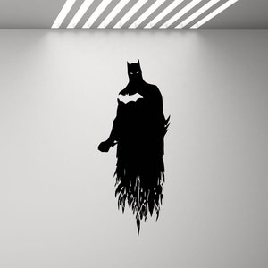 Superhéroe pared calcomanía vinilo pegatina superhéroe decoración niño regalo niños habitación mural niños sala de juegos guardería plantilla personalizada pared arte impresión w141