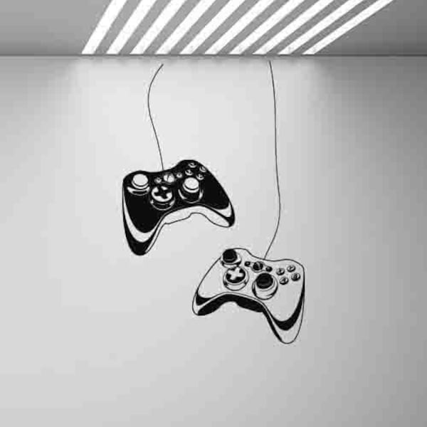 Wall Decals for Gamers Xbox Controllers Gamepad Poster Video Game Gift Kids Room Xbox Gaming Vinyl Sticker Playroom Decor Wall Art Print 992