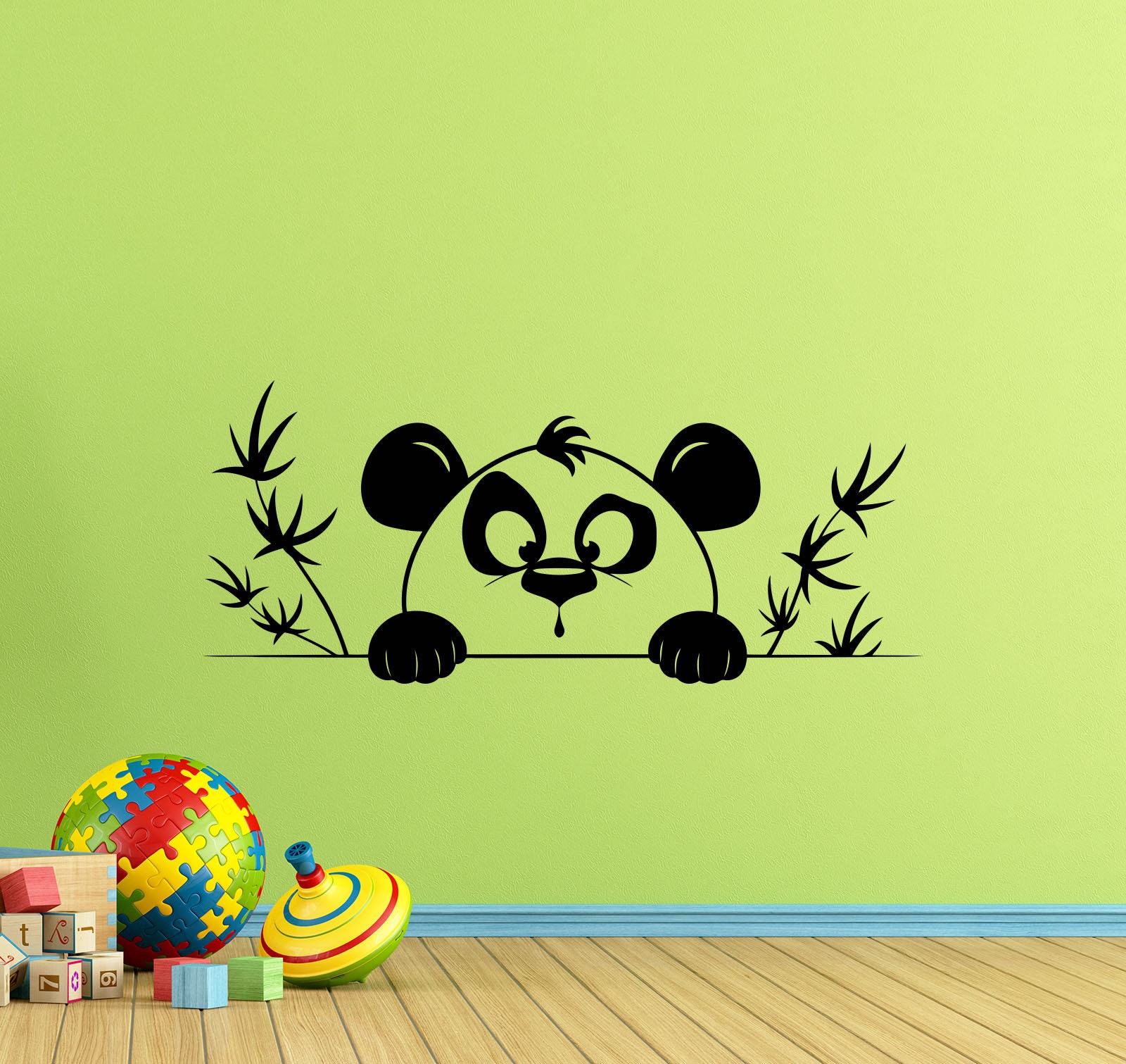 Panda Wall Decal Nursery Sign Cute Animals Kids Children Gift Etsy