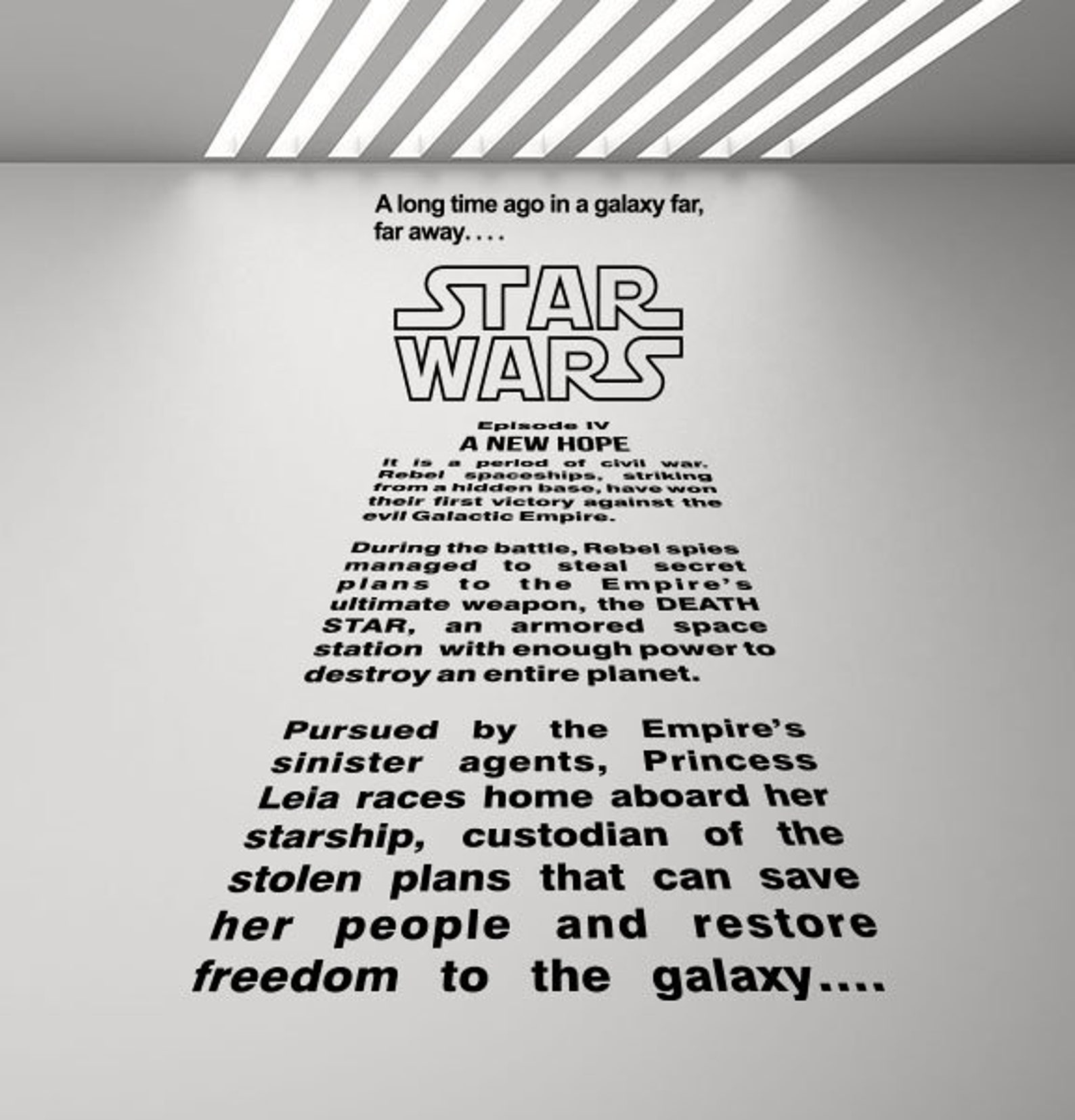 A Long Time Ago In a Galaxy Far Far Away Star Wars Wall Decal  Etsy