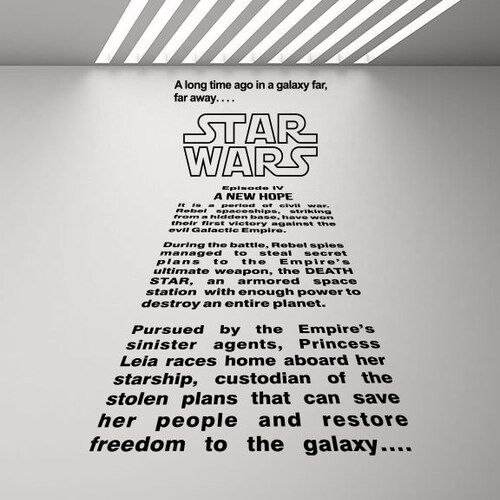 Star Wars Wall Mural Vinyl Decal Sticker Decor Galaxy Jedi Sith Man Black Star Wars Wall Mural Vinyl Decal Sticker Decor Galaxy Jedi Sith Man Black