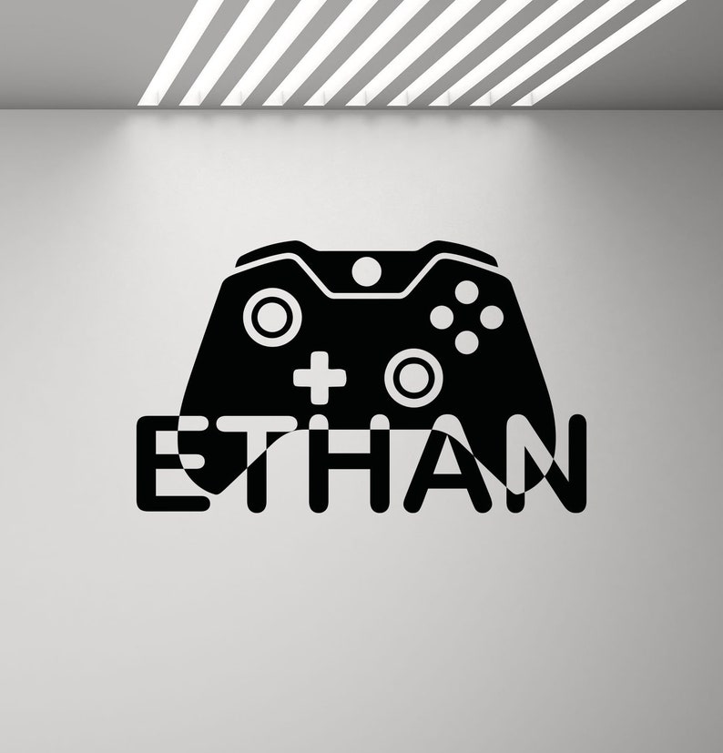Personalized Gamer Wall Decal Game Gifts Kids Ps4 Controller Xbox Gaming Sign Poster Vinyl Sticker Playroom Decor Art Print D299f