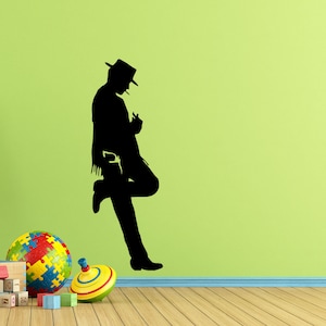Calcomanía de pared de vaquero, signo de película, Clint Eastwood, regalo para niños, póster, Mural, pegatina de vinilo, juego, decoración de sala de juegos, arte de pared, plantilla, impresión g200