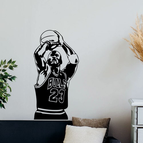 Michael Jordan Poster Wall Decal Jumpman Sign Vinyl Sticker Etsy