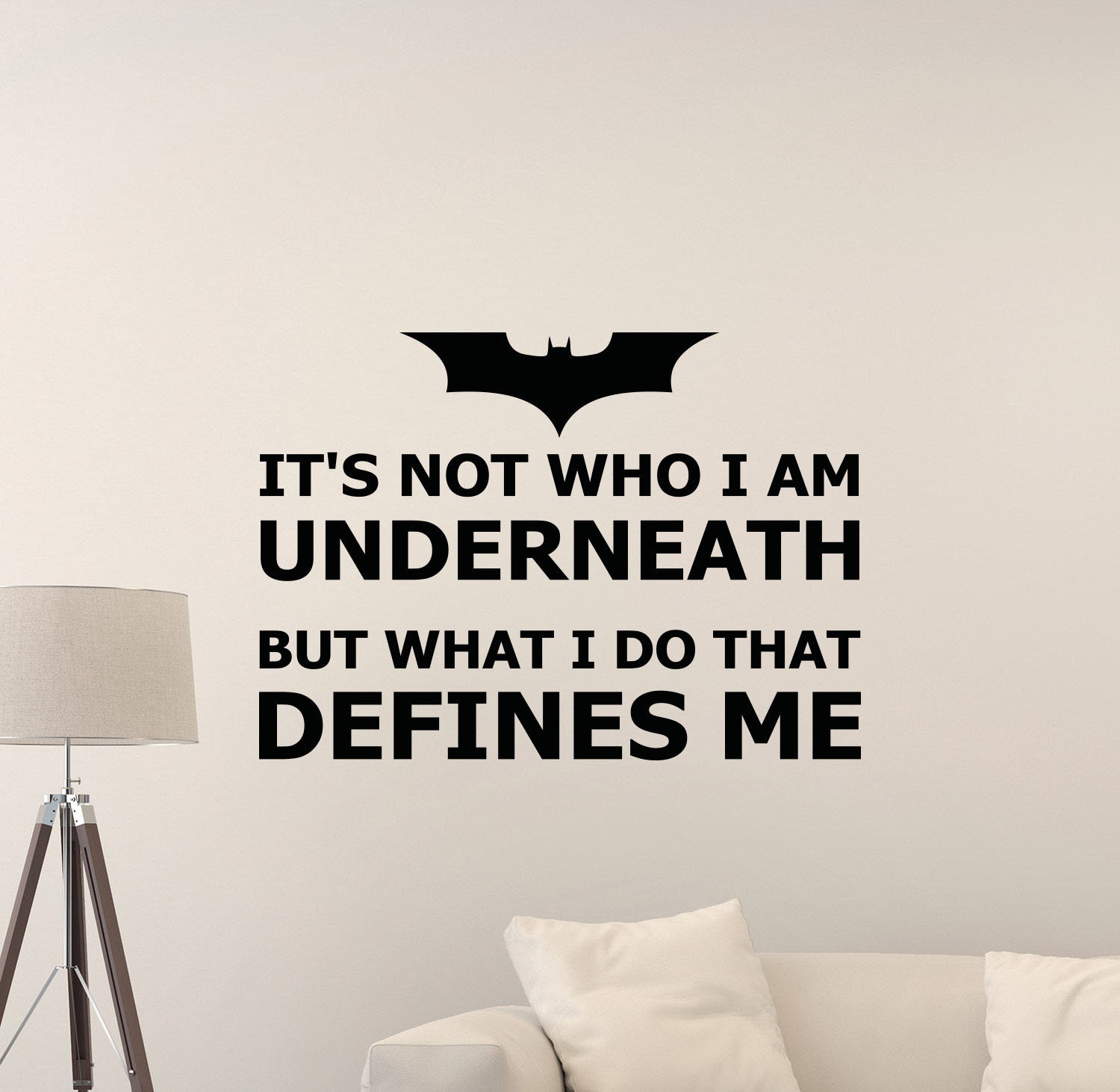 It's Not Who I Am but What I Do That Defines Me Wall Decal Superhero Poster  Bat Gift Kids Room Vinyl Sticker Nursery Decor Wall Art W84 - Etsy, image size:1500x1462