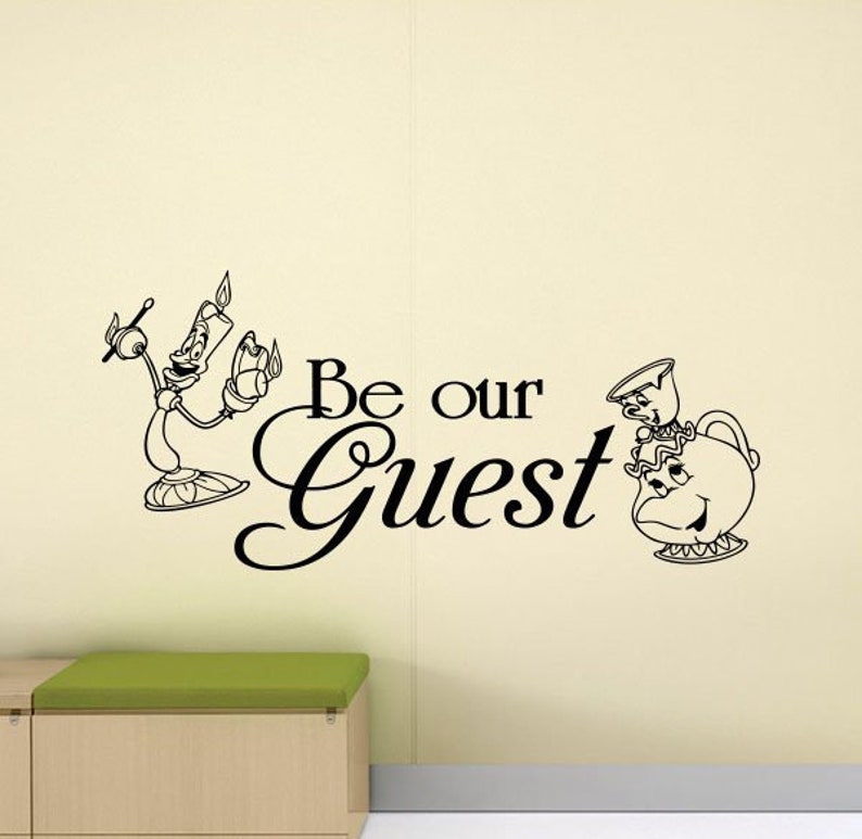 Be Our Guest Wall Decal Sign Beauty and the Beast Poster Walt Etsy