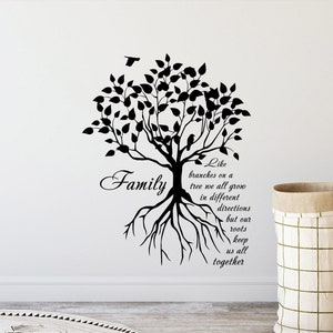  TOMATO FANQIE Our Family Like Branches on a Tree 5inch x10inch  Wood Plank Design Hanging Sign Home Decor Art （US-G086） : Home & Kitchen