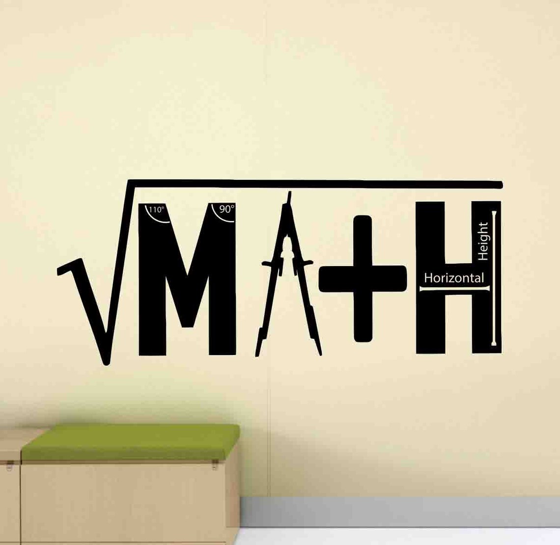 Math Wall Decal Sign Decal Math Classroom Mathematics Poster Etsy