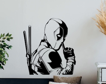 Deadpool Karate Kick Wall Decal Mural Dead Pool Sticker Poster Wall Vinyl n89 Deadpool Karate Kick Wall Decal Mural Dead Pool Sticker Poster Wall Vinyl n89