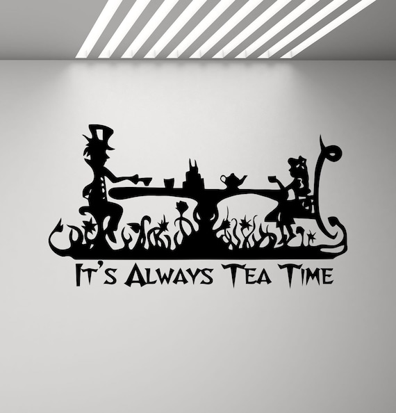 Wandtattoo Alice Im Wunderland – „Have I Gone Mad?“ Zitat, Schwarz, 580x280 Mm