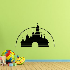 Disney Castle pared calcomanía signo Disneyland gift Gaming Room Niños cartel vinilo pegatina Home Playroom Decoración niños vivero pared arte impresión x63