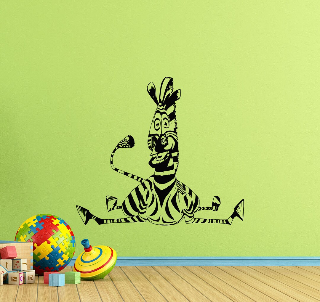 Zebra Wall Decal Zebra Sticker Zebra Decor Zebra Wall Art African ...