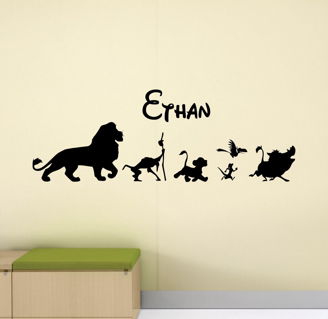 Personalized Lion King Wall Decal Simba Baby Custom Name Etsy