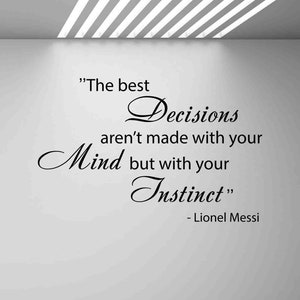 Messi Quote Poster Wall Decal Sign Vinyl Sticker Gym Sport Soccer Player Fan Gift Gaming Mural Playroom Football Decor Wall Art Print q250