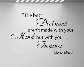 Messi Quote Poster Wall Decal Sign Vinyl Sticker Gym Sport Soccer Player Fan Gift Gaming Mural Playroom Football Decor Wall Art Print q250
