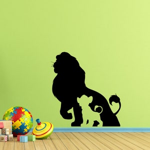 León Rey pared decal Simba bebé Walt Disney cartel Niños habitación mural vinilo pegatina hogar niños playroom vivero decoración pared arte impresión k27
