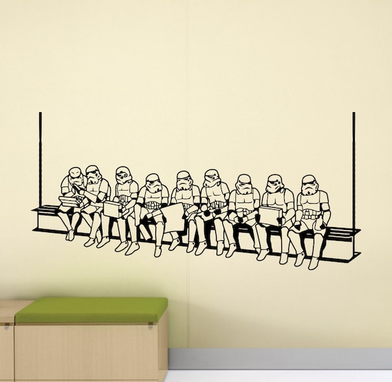 Personalised Star Wars Trooper & Name Wall Art Sticker Boys Bedroom/Playroom 