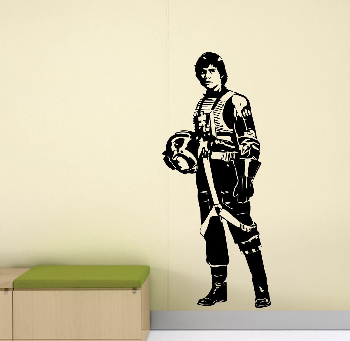 Luke Skywalker Wall Decal Vinyl Sticker Stencil Geek Gift Playroom Mural Movie Poster Star Wars Nursery Kids Room Decor Wall Art Print z41