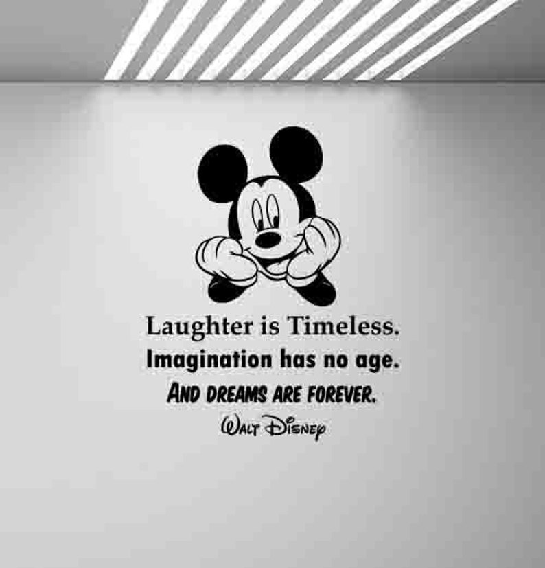 Walt Disney Quote Wall Decal Laughter is Timeless Decal Kids Etsy