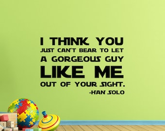 Star Wars Quote Han Solo Quote Romantic Quote Office Poster I Love You Quote Movie Quote Quote Poster Gift for Friends Funny Quote