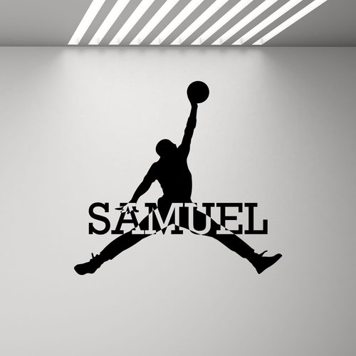 Michael Jordan Poster Wall Decal Jumpman Sign Vinyl Sticker Etsy