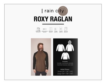 PDF Sewing Pattern - Roxy Raglan Sewing Pattern - Adult Sewing Pattern Ebook - Digital Sewing Pattern - Adult Sizes S1-L3