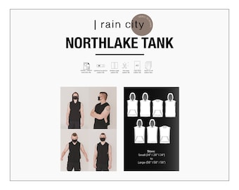 PDF Sewing Pattern - Northlake Tank Sewing Pattern - Hoodie Tank Ebook - Digital Sewing Pattern - Adult Sizes S1-L3