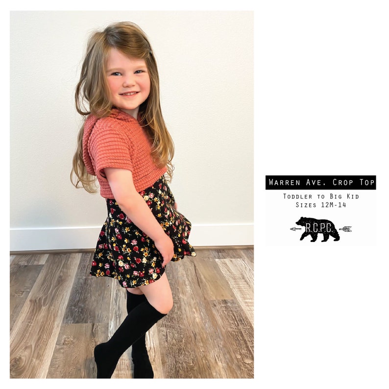PDF Sewing Pattern Toddler Crop Top Sewing Pattern Kids Etsy