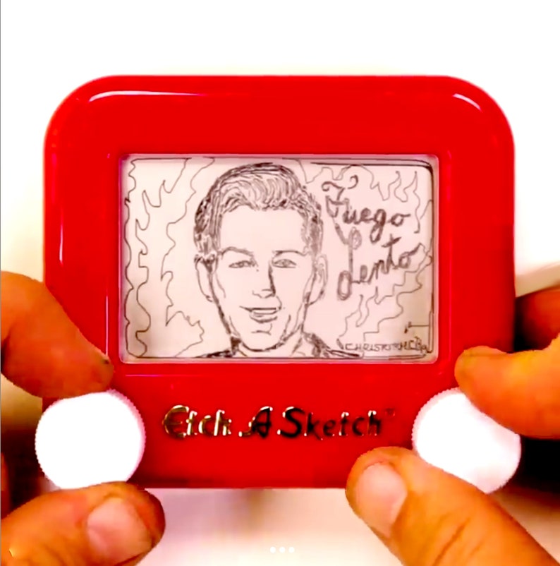 Custom Etch A Sketch // Caricature Portrait From Photo Etsy
