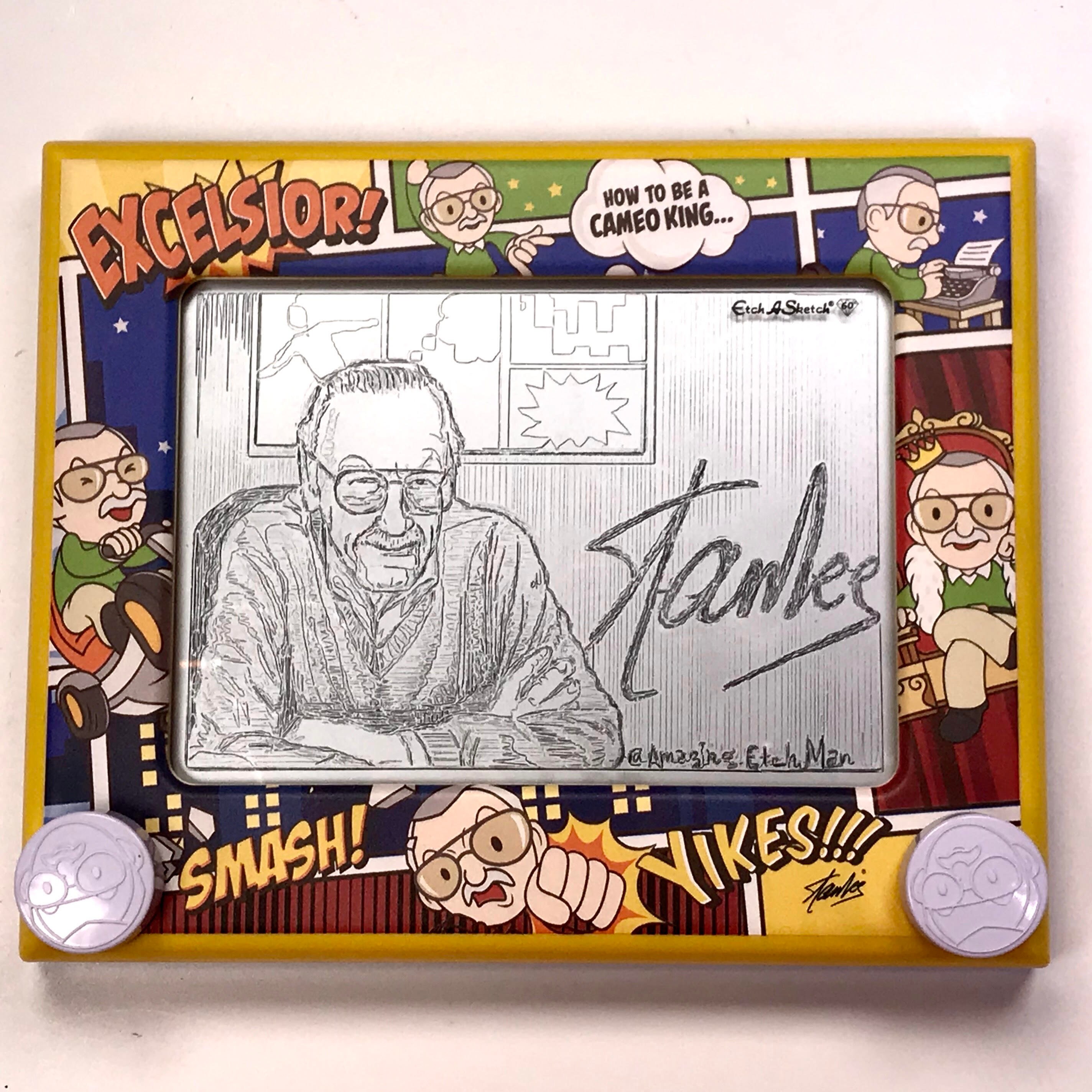 Limited Edition Stan Lee Etchasketch Portrait Etsy