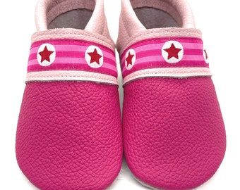 ღ Crawling Shoes / Leather Punches - Running Shoes Webband Stars from size 18/19 also with names ღ