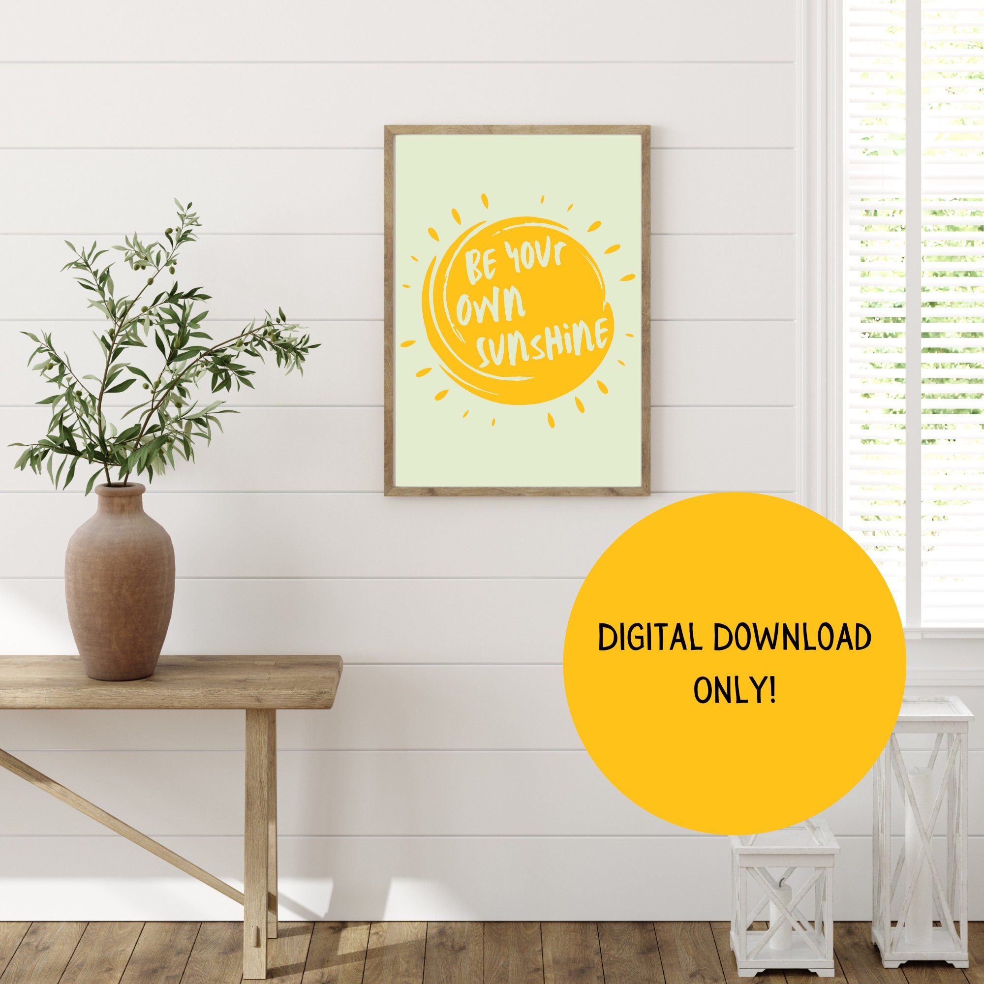 Be Your Own Sunshine Mental Health Art Inspirational Art Etsy