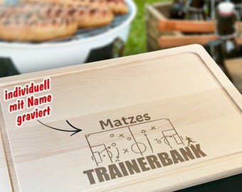 Bierkastensitz Trainerbank mit Name, Bierbank, Geschenkidee Vatertag, Geburtstag für Männer, Bier Geschenk Fußball Trainer Abschied Danke