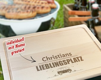 Bierkastensitz Camper Van mit Name personalisiert, Geschenkidee Vatertag, Geburtstag Männer, Bier Geschenk Campingsitz, Bierkasten verpacken