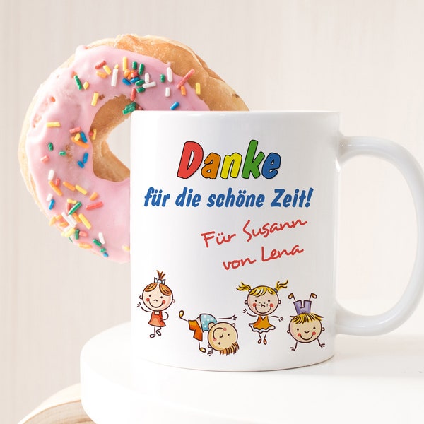 Abschied Erzieherin Geschenk Tasse Becher Danke Lehrerin Trainer Kindergarten Namenstasse Abschiedsgeschenk