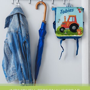 Kinderrucksack mit Name blau Hase Luftballon Jungs gepunktet Kindergartenrucksack Kindergartentasche image 5