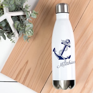 Thermosflesanker met naam, drinkfles voor kinderen en volwassenen, gepersonaliseerde isoleerfles, isoleerkan