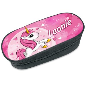 Etui eenhoorn gepersonaliseerd met naam | voor de start van school, pennenbakje, etui, potloodrol, schooltas, suikerzakje, etui voor meisjes