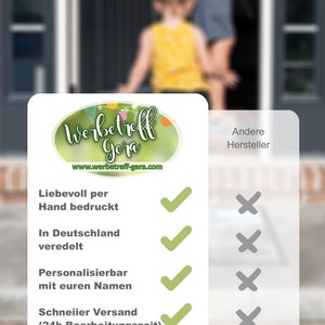 Kita Abschiedsgeschenk Fußmatte mit eigenem Text / Namen bedruckt, Teppich Kindergarten Abschluss, Spielteppich personalisiert Bild 5