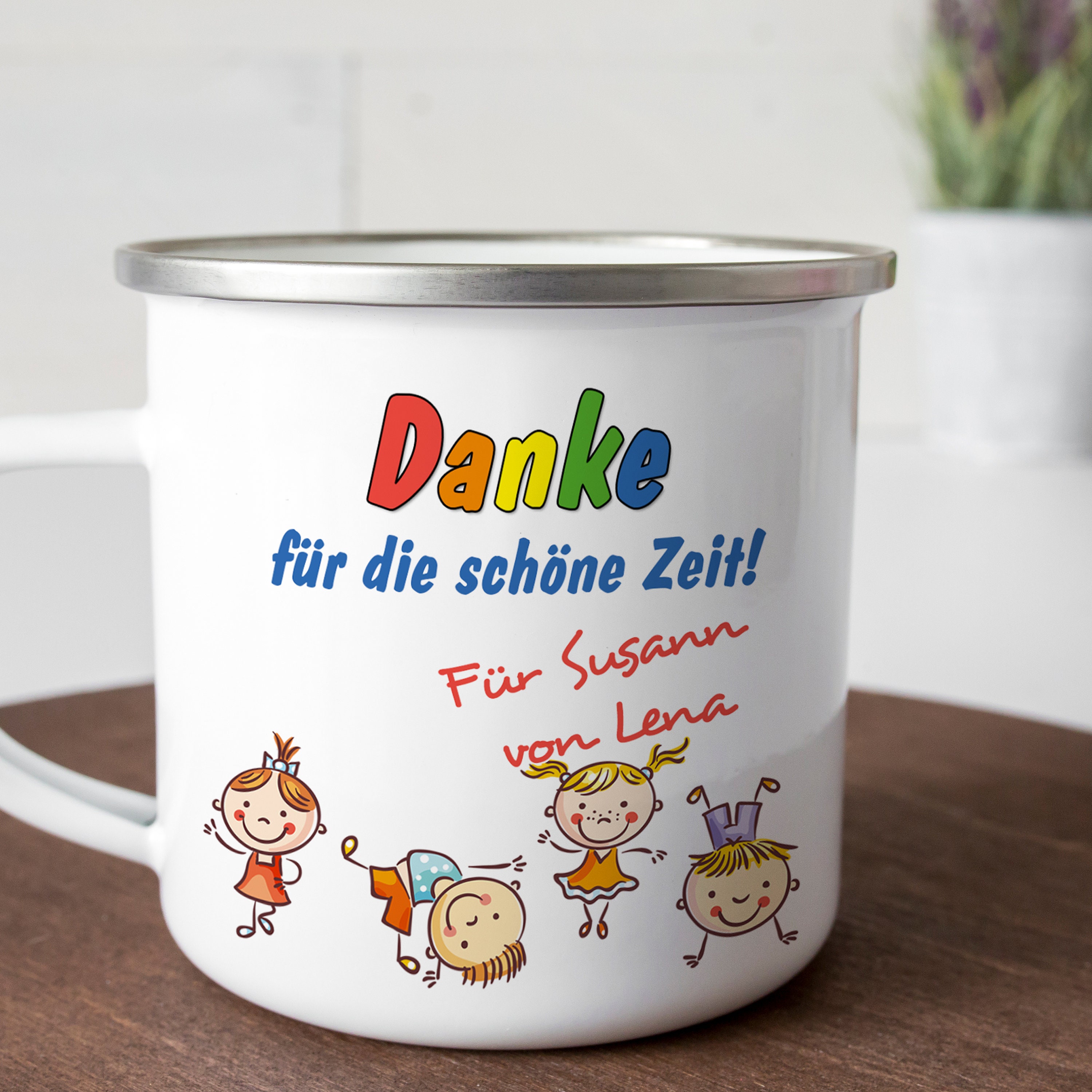 Tazza regalo con stampa di un disegno e del nome