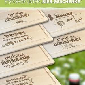 Bierkastensitz Trainerbank mit Name, Bierbank, Geschenkidee Vatertag, Geburtstag für Männer, Bier Geschenk Fußball Trainer Abschied Danke Bild 3