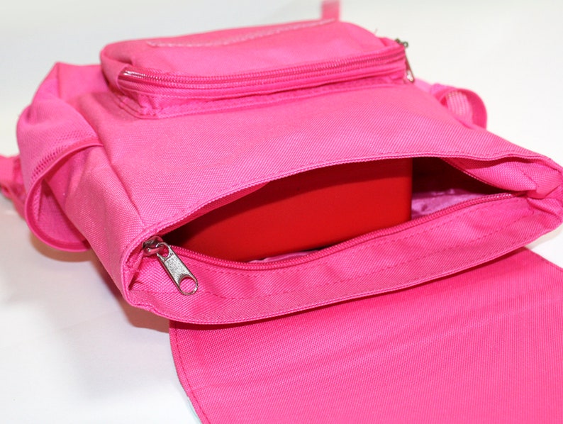 Kinderrucksack mit Name Fuchs pink, Kindergartenrucksack rosa für Mädchen, Kita, Geschenk erster Geburtstag image 8