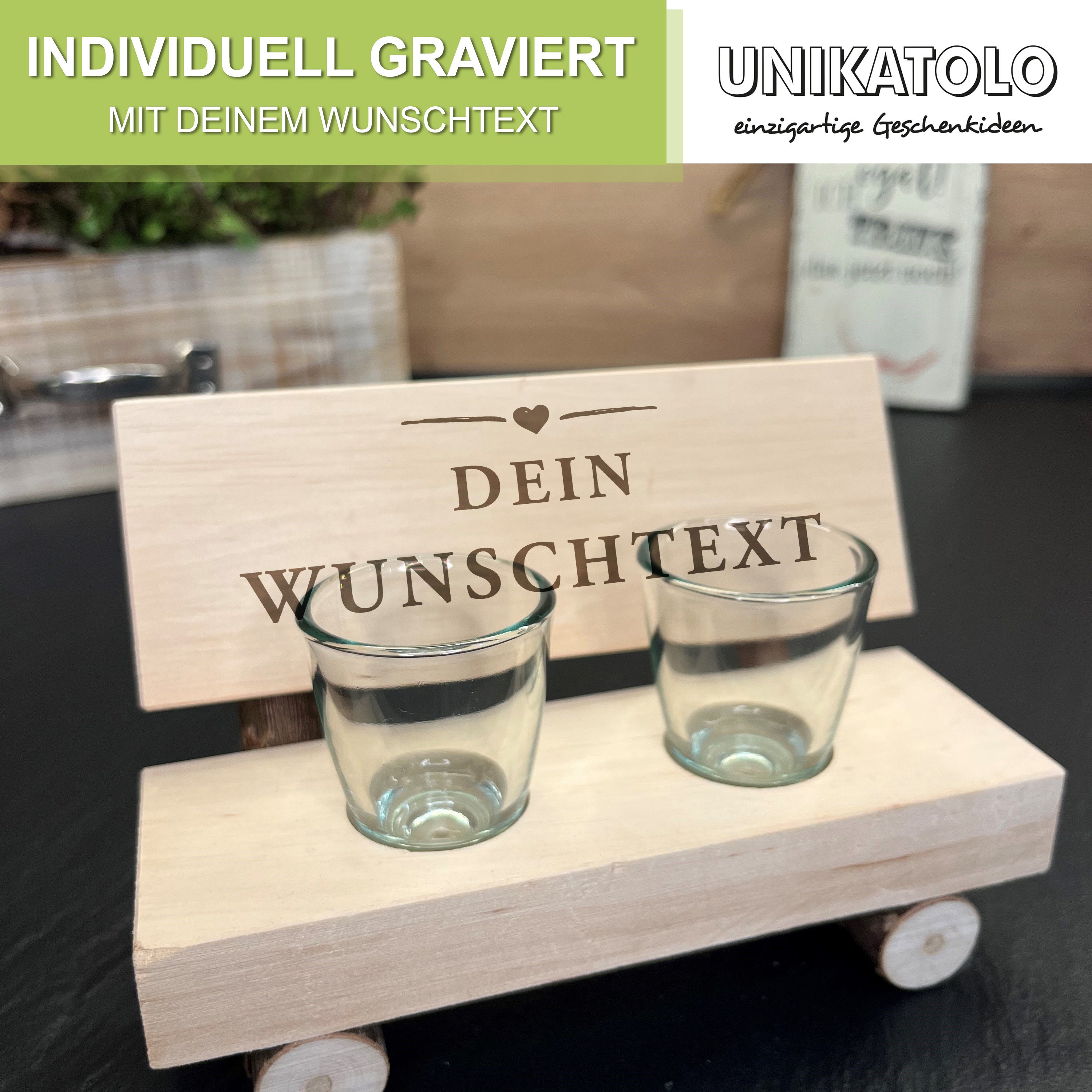 Banco De Chupito De Madera Con Grabado Personalizado - | FindTheDeal