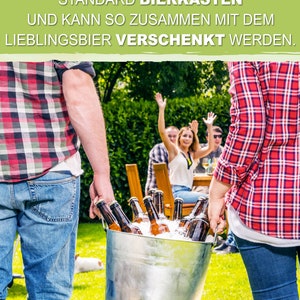 Bierkastensitz Grillen mit Name personalisiert, Bierbank, Geschenkidee Vatertag, Geburtstag Männer, Camping Geschenk, Bierkasten verpacken imagen 6