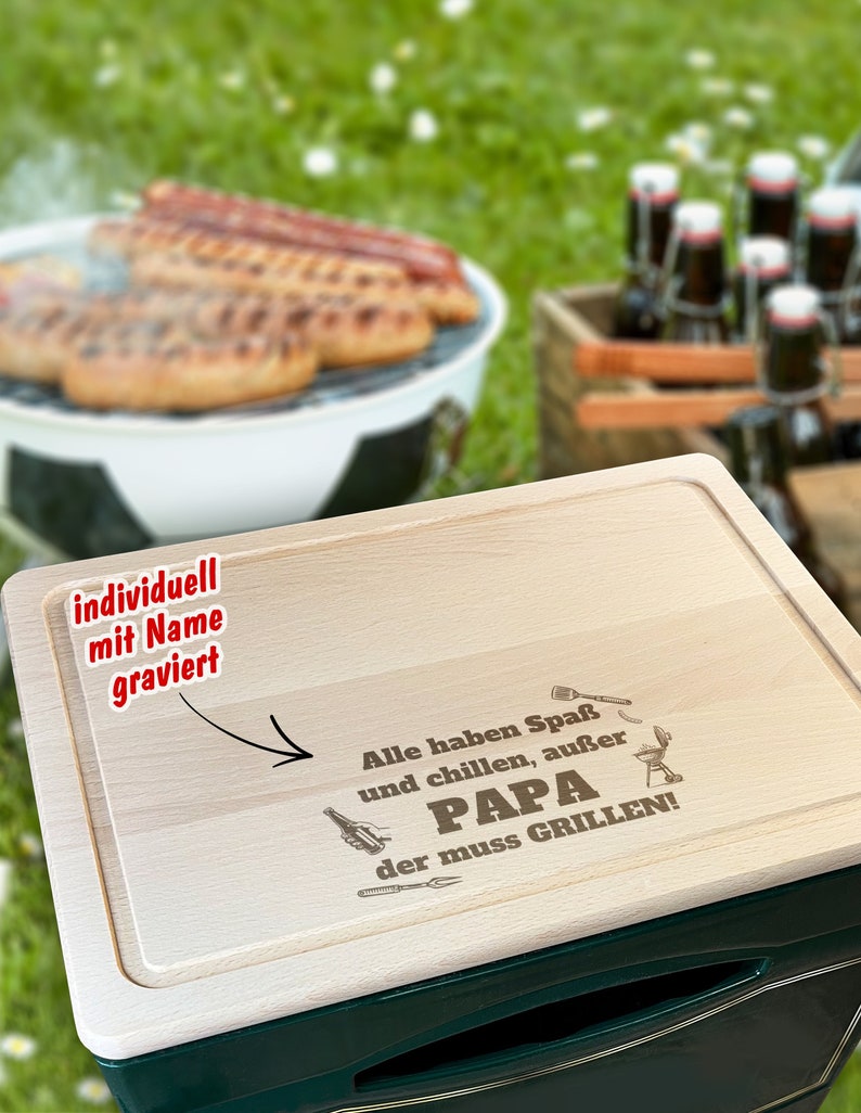 Bierkastensitz Grillen mit Name personalisiert, Bierbank, Geschenkidee Vatertag, Geburtstag Männer, Camping Geschenk, Bierkasten verpacken image 1