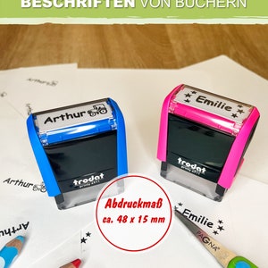 Namensstempel/ Textilstempel für Kinder Stempel mit Name personalisiert Motiv, Geschenk Schulanfang Kita Kindergeburtstag Schultüte image 6